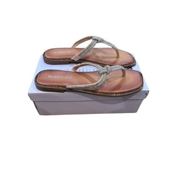 Madden Girl Silver and Tan Sandals - Picture 1 of 8